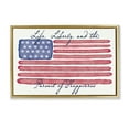 thumbnail image 1 of Stupell Industries All American Patriotic Phrase Patriotic Painting Gold Floater Framed Canvas Art Print Wall Art, 31 x 21, 1 of 10