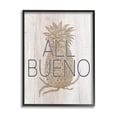 thumbnail image 1 of Stupell Industries All Bueno Phrase Vintage Pineapple Illustration Rustic Pattern Graphic Art Black Framed Art Print Wall Art, 16x20, by Daphne Polselli, 1 of 7