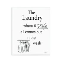 Stupell Industries All Comes Out Laundry Bath & Laundry Painting Unframed Art Print Wall Art, 11 x 14