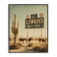 thumbnail image 1 of Stupell Industries Rustic Lodge All Cowboys Welcome Desert Black Framed Giclee Art, 11 x 14, by Arlington Prints, 1 of 8