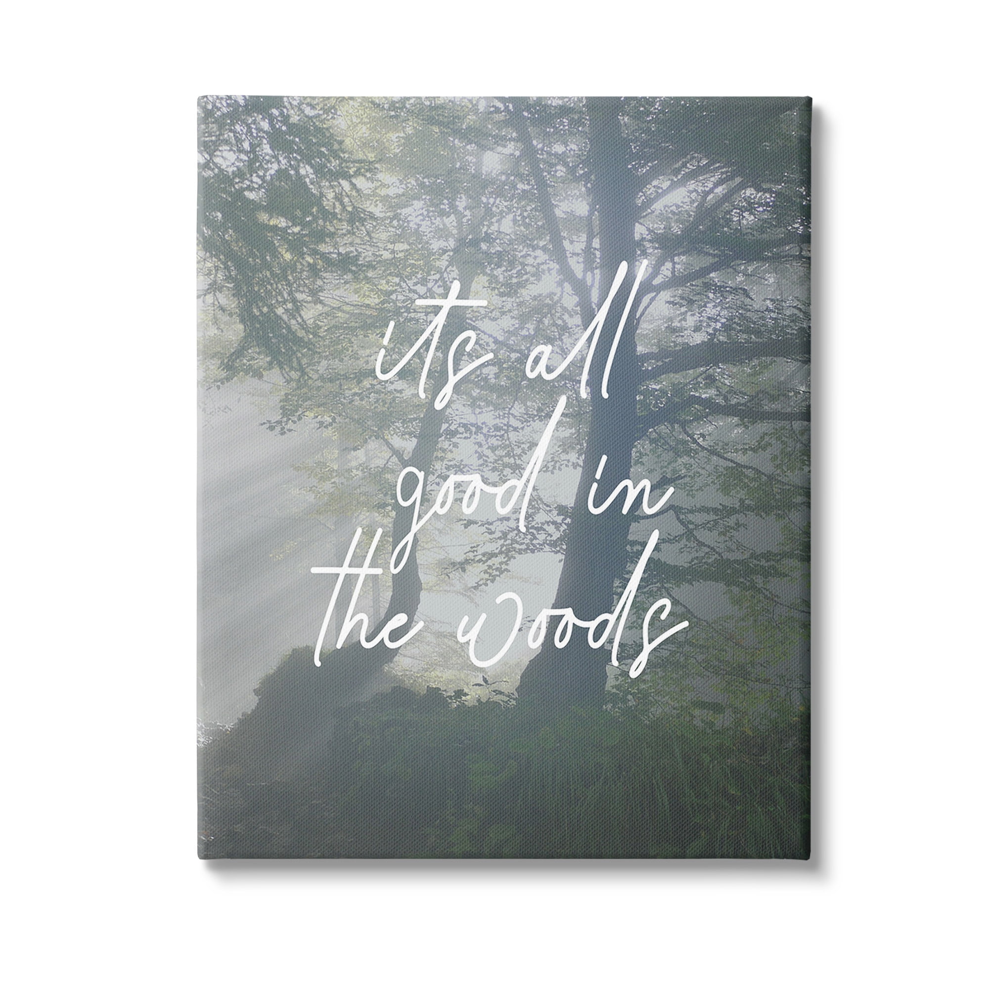 Stupell Industries All Good In Woods Landscape Painting Gallery Wrapped Canvas Art Print Wall Art, 16 x 20