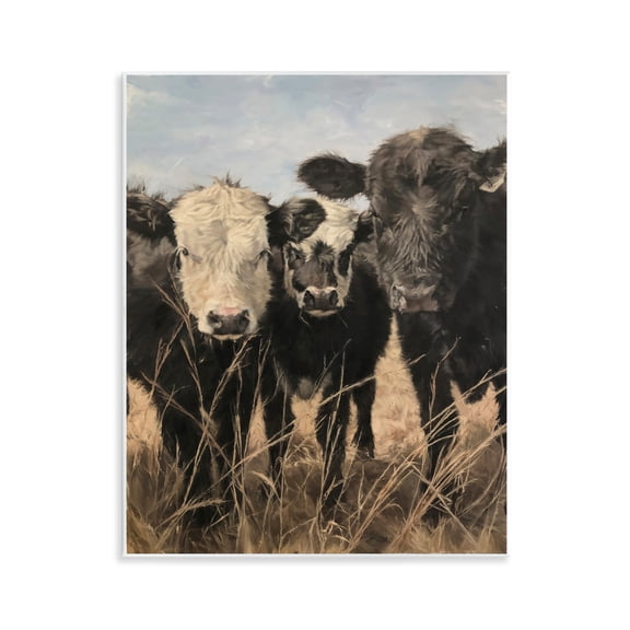 Stupell Industries All In Cow Family Animals Painting Unframed Art Print Wall Art, 11 x 14