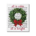 thumbnail image 1 of Stupell Industries All Is Calm Christmas Song Graphic Art Gallery Wrapped Canvas Print Wall Art, Design by Lettered and Lined, 1 of 7