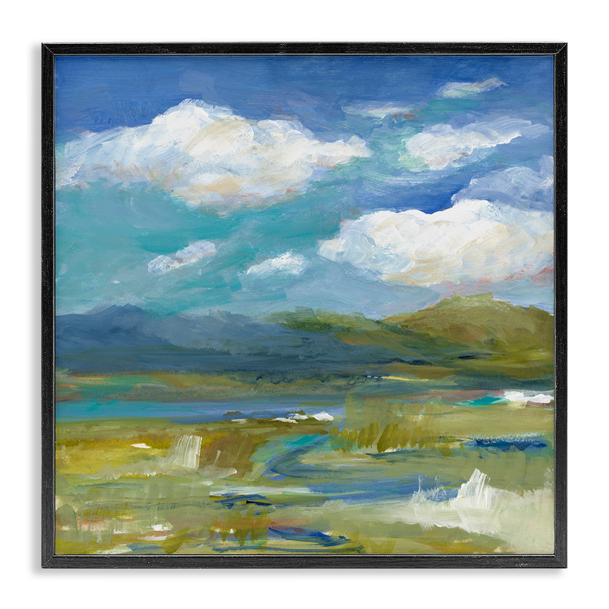 Stupell Industries All Its Beauty Landscape Nautical & Beach Painting Black Framed Art Print Wall Art, 17 x 17