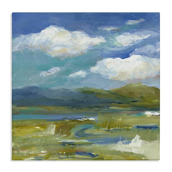 Stupell Industries All Its Beauty Landscape Nautical & Beach Painting Wrapped Canvas Art Print Wall Art, 17 x 17