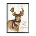 thumbnail image 1 of Stupell Industries All Roads Lead Home Christmas Deer Holiday Painting Black Framed Art Print Wall Art, 1 of 5