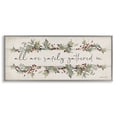 thumbnail image 1 of Stupell Industries All Safely Gathered Phrase Holiday Painting Gray Framed Art Print Wall Art, 30 x 13, 1 of 9