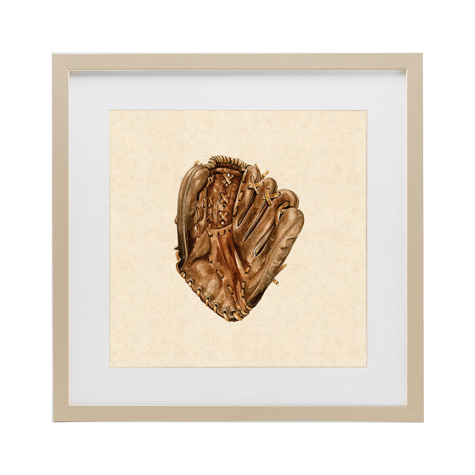 Stupell Industries All Star Baseball Glove Birch Framed Print Under Glass, design by Bethany Sandoval