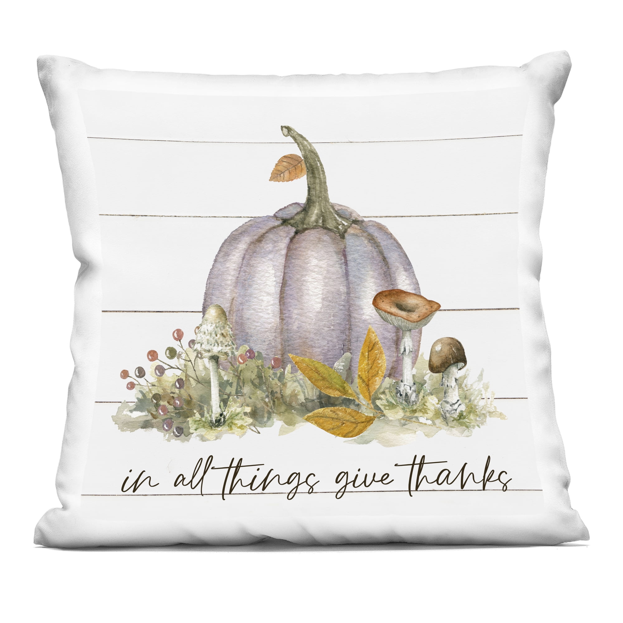 Stupell Industries All Things Give Thanks Decorative Printed Throw Pillow, design by Livi and Finn