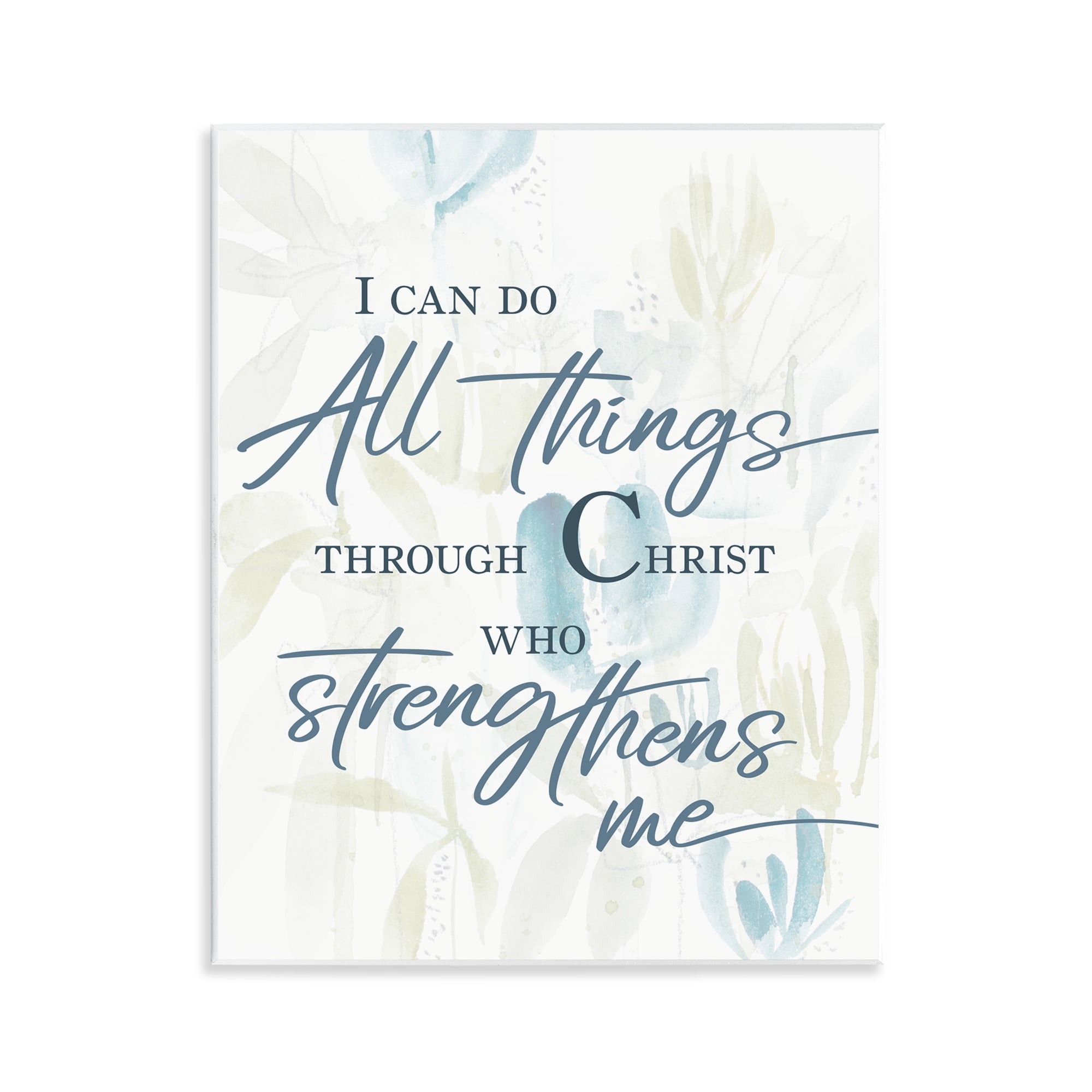 Stupell Industries All Things Through Christ Wall Plaque Art, design by Krinlox