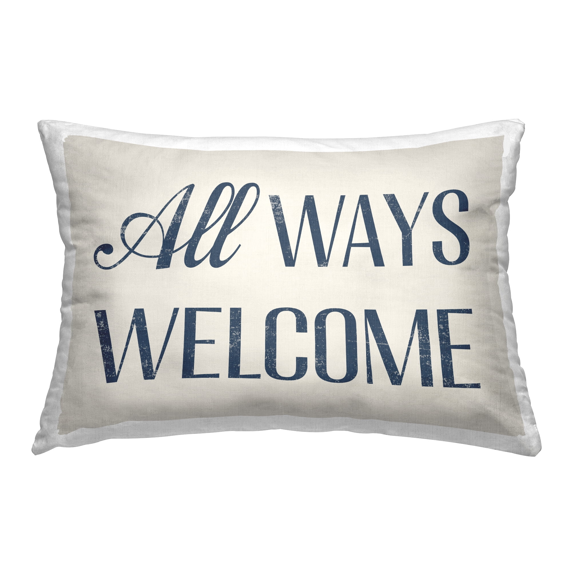 Stupell Industries All Ways Welcome Decorative Printed Throw Pillow, 14 x 20