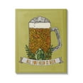 thumbnail image 1 of Stupell Industries All You Need Is Beer Floral Pattern Stein Mug Graphic Art Gallery Wrapped Canvas Print Wall Art, Design by Valentina Harper, 1 of 7