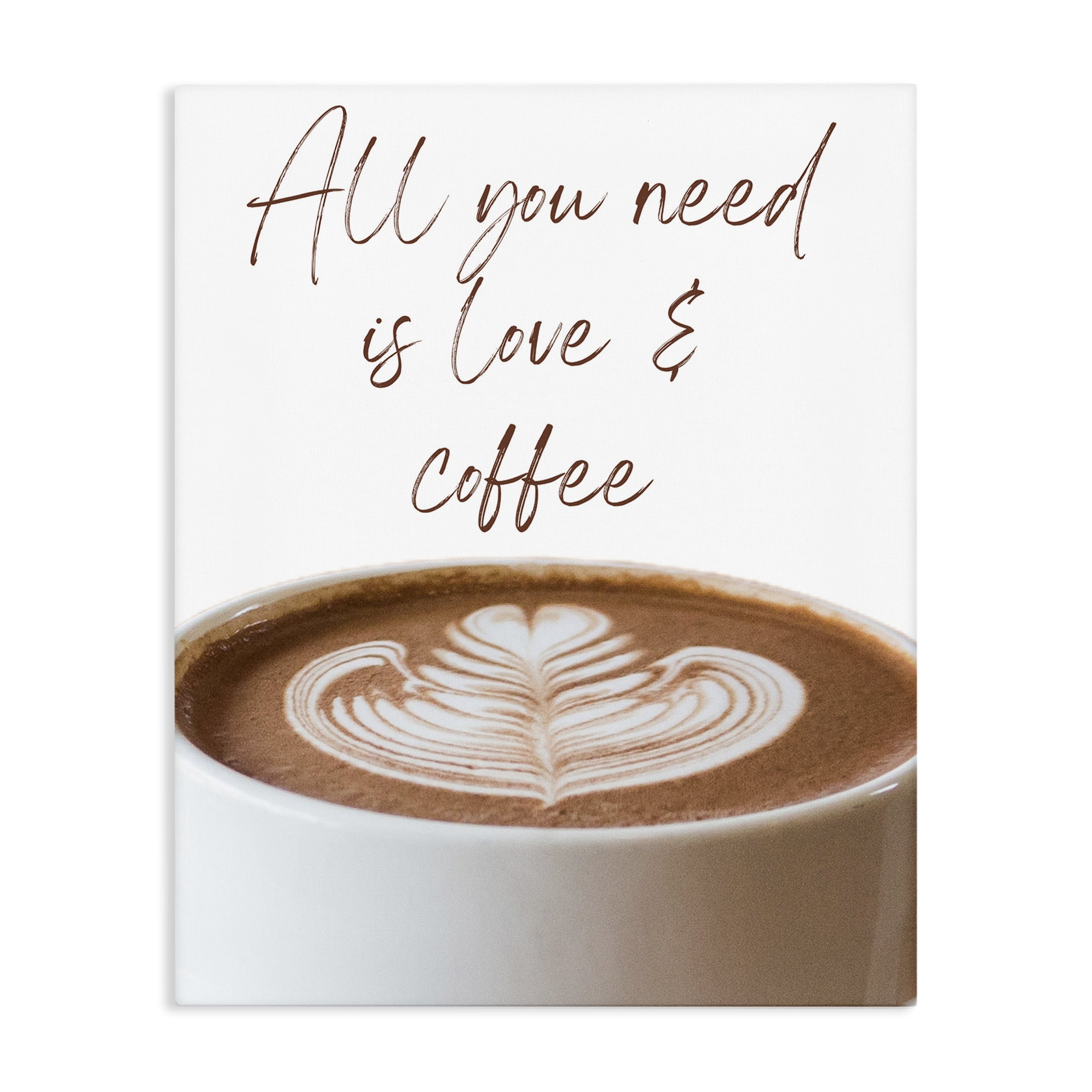 Stupell Industries All You Need Love & Coffee Canvas Wall Art, design by Jesse Keith