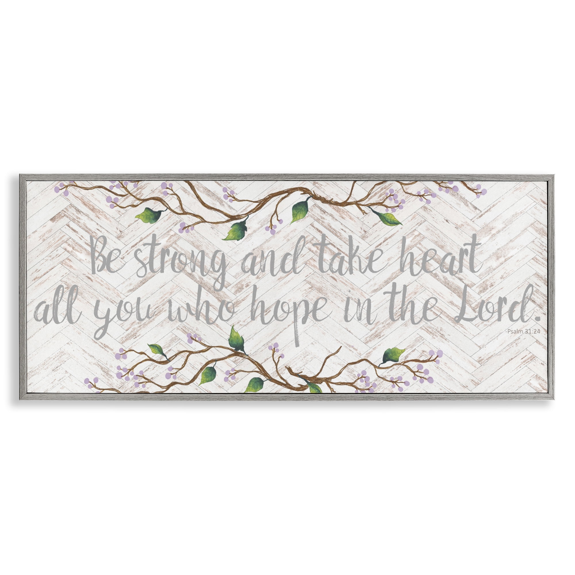 Stupell Industries All You Who Hope Gray Framed Giclee Art, design by Elizabeth Medley
