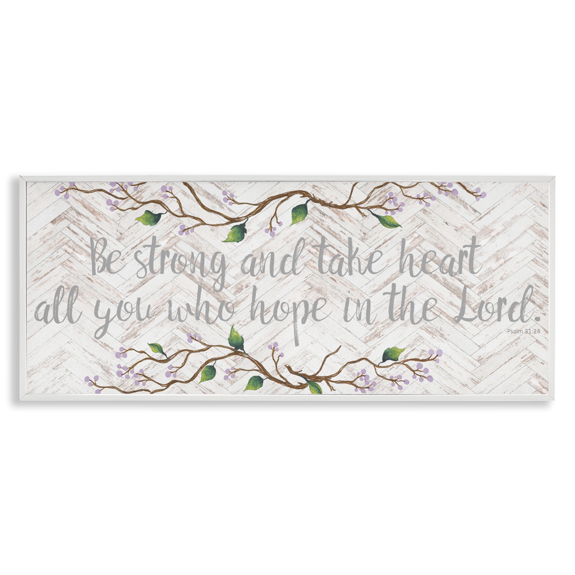 Stupell Industries All You Who Hope White Framed Giclee Art, design by Elizabeth Medley