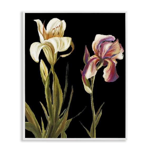 Stupell Industries Alluring Iris Blooms Botanical & Floral Painting White Framed Art Print Wall Art, 11 x 14