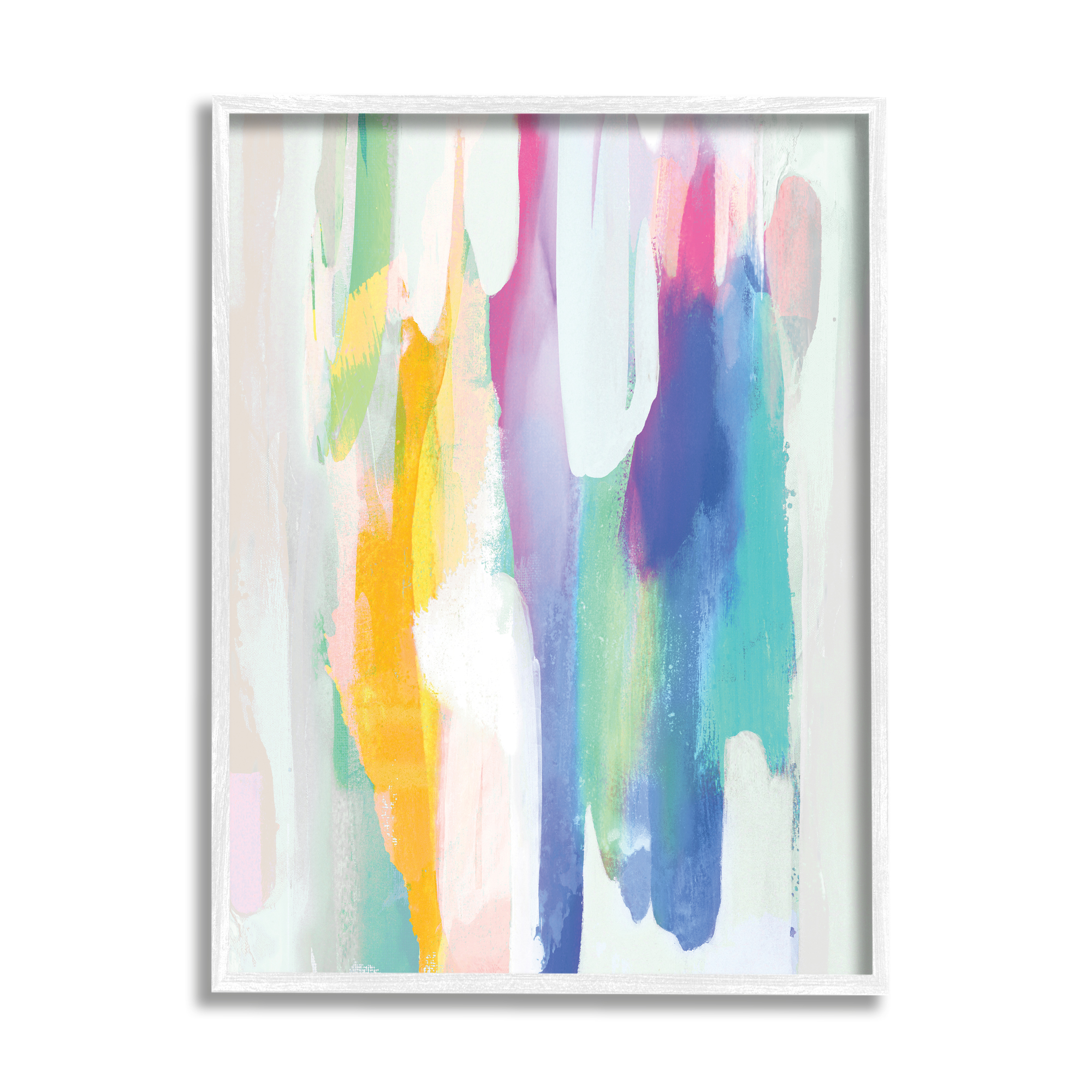Stupell Industries Alluring Rainbow Tones Abstract Layered Shapes, 16 x 20, Designed by Jackie Hanson