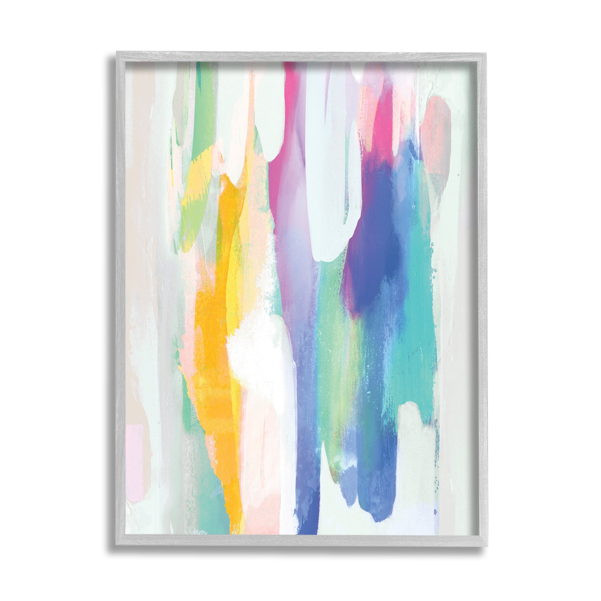 Stupell Industries Alluring Rainbow Tones Abstract Layered Shapes, 16 x 20, Designed by Jackie Hanson