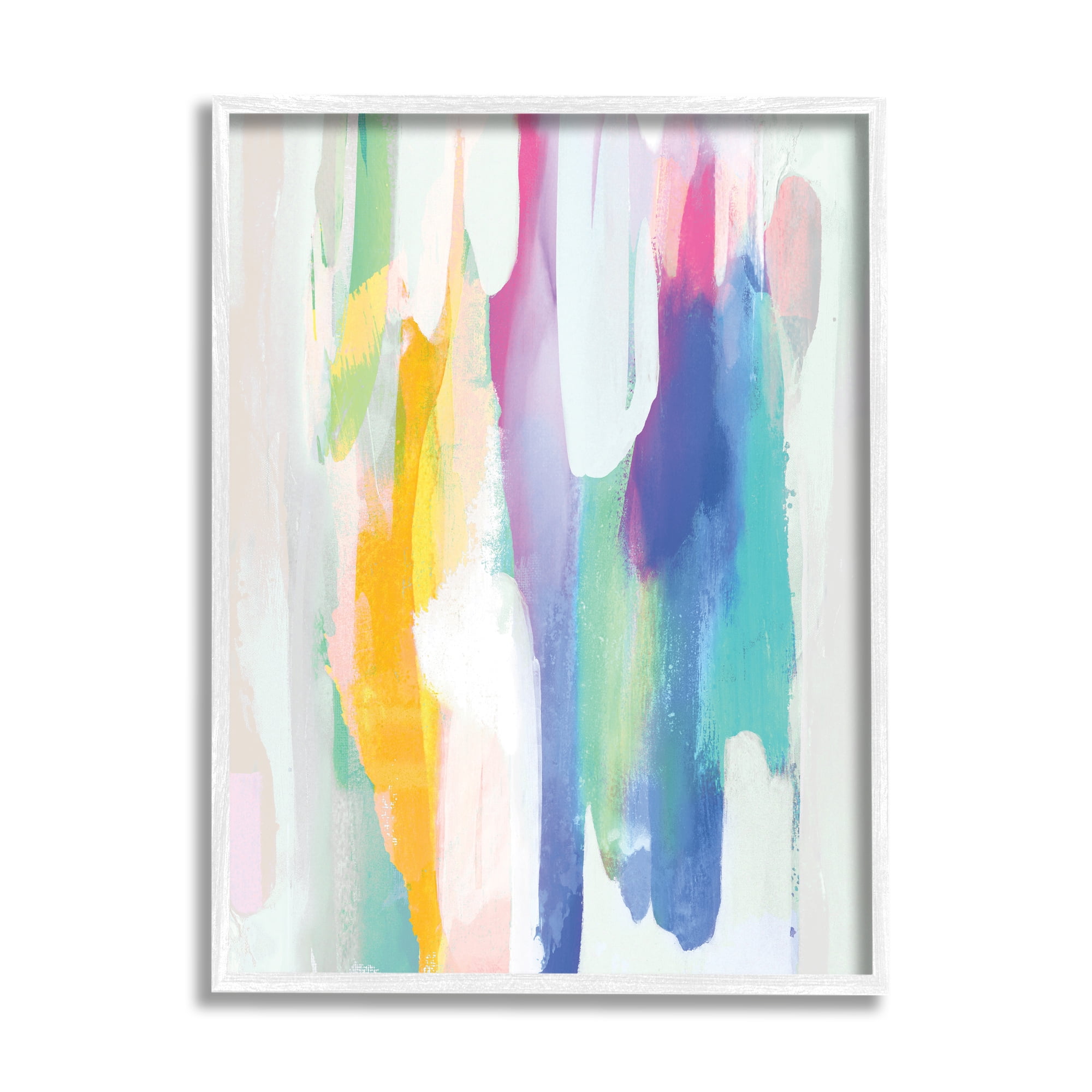 Stupell Industries Alluring Rainbow Tones Abstract Layered Shapes, 24 x 30, Designed by Jackie Hanson