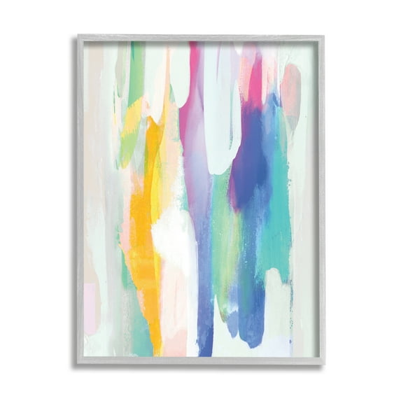 Stupell Industries Alluring Rainbow Tones Abstract Layered Shapes, 24 x 30, Designed by Jackie Hanson