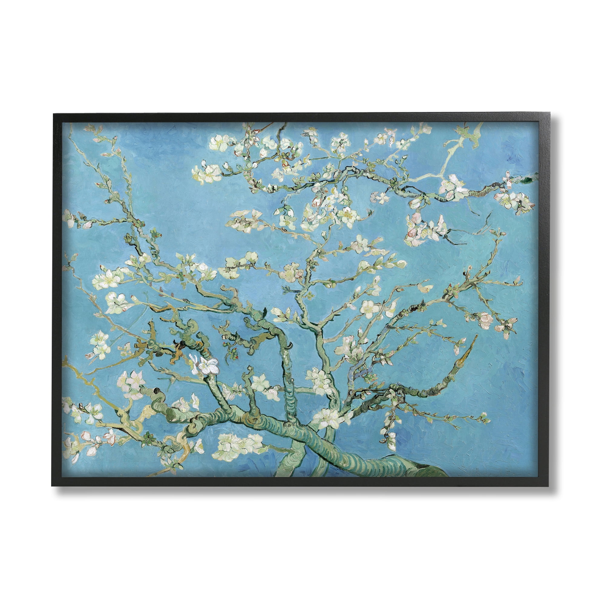 Stupell Industries Almond Blossoms Vincent van Gogh Classic Tree Blossom Painting Painting Black Framed Art Print Wall Art, Design by one1000paintings