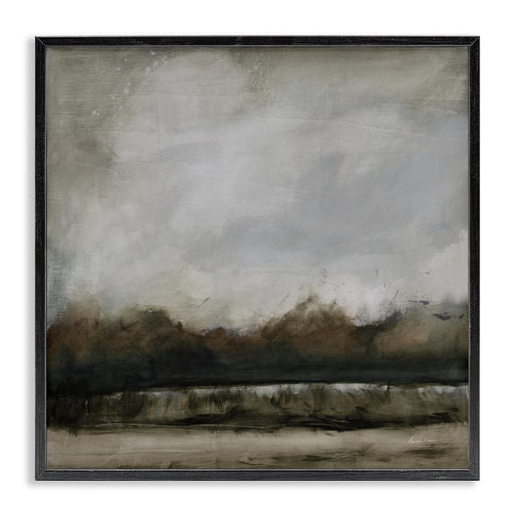 Stupell Industries Along The Canal Landscape Black Framed Giclee Art design by Pamela Munger, 17 x 17