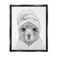 thumbnail image 1 of Stupell Industries Alpaca Bathrobe Farm Animal Animals & Insects Painting Black Floater Framed Art Print Wall Art, 1 of 6