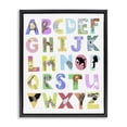 thumbnail image 1 of Stupell Industries Contemporary Alphabet Shapes with Animals Black Floating Frame Canvas Art, 17 x 21, by Carla Daly, 1 of 8