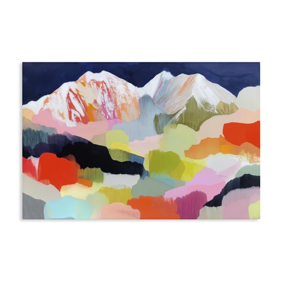 Stupell Industries Alpine Glow in Vibrant Mountains Canvas Wall Art, design by Chromatic Storm Studio