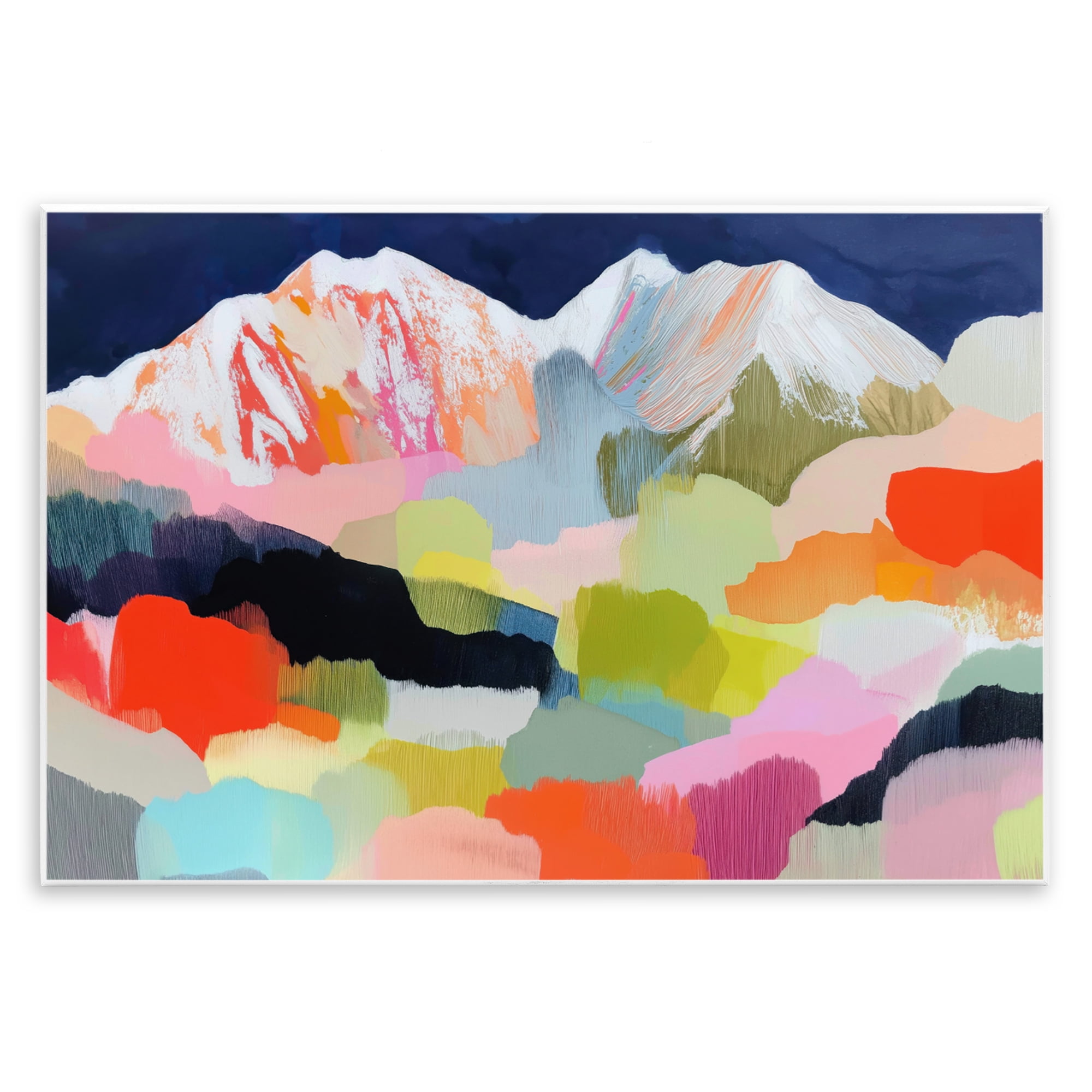 Stupell Industries Alpine Glow in Vibrant Mountains Wall Plaque Art, design by Chromatic Storm Studio