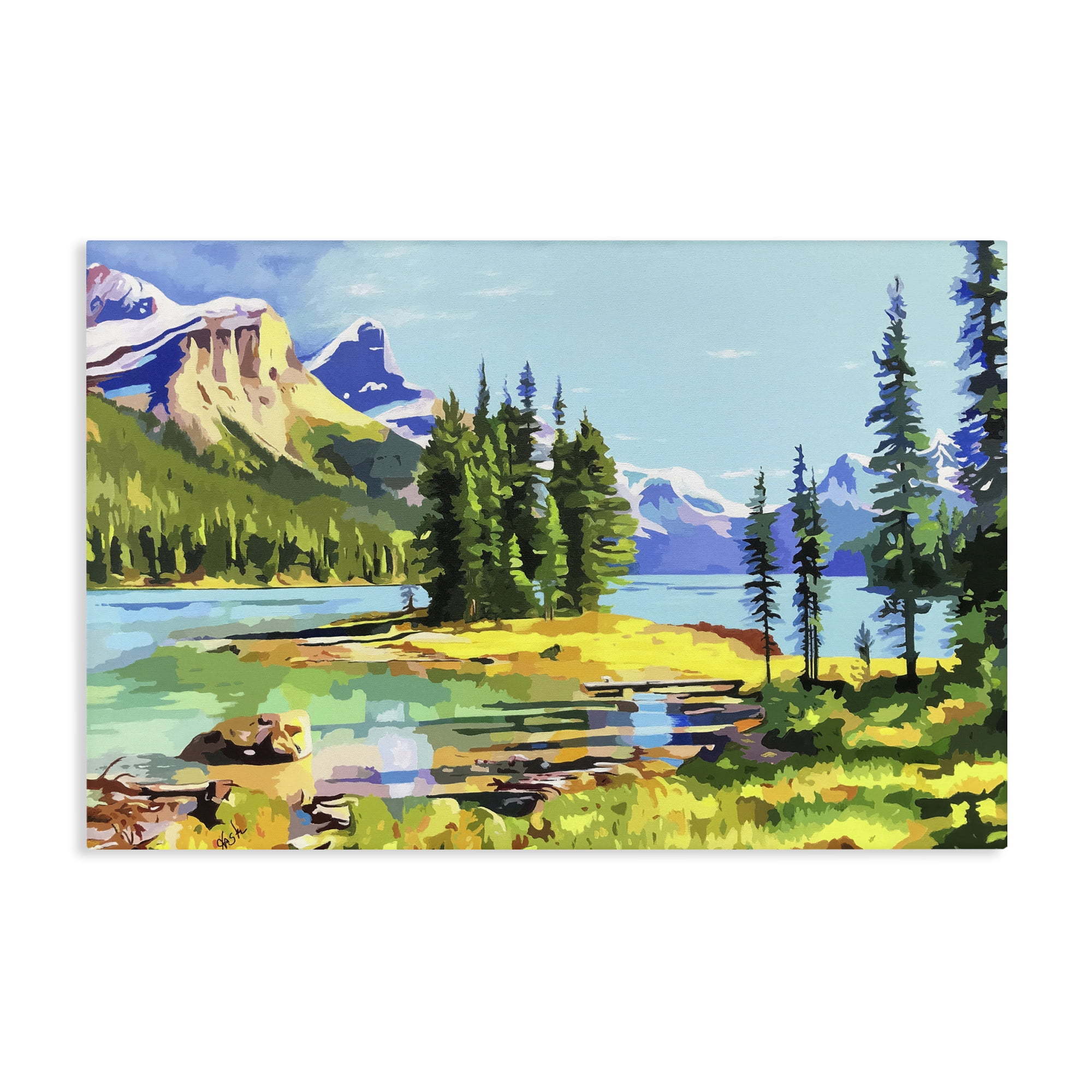 Stupell Industries Alpine Mountain Solitude Canvas Wall Art, design by John Jaster