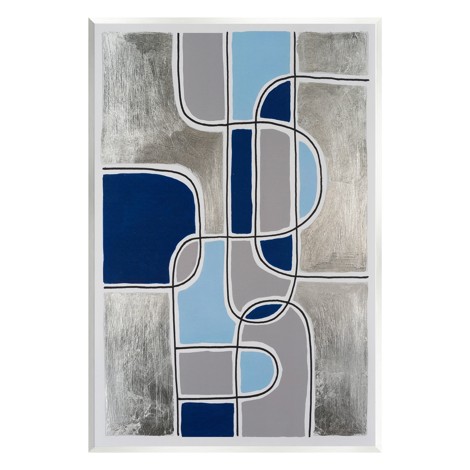 Stupell Industries Alternating Centric Shapes Abstract Painting Unframed Art Print Wall Art, 10 x 15