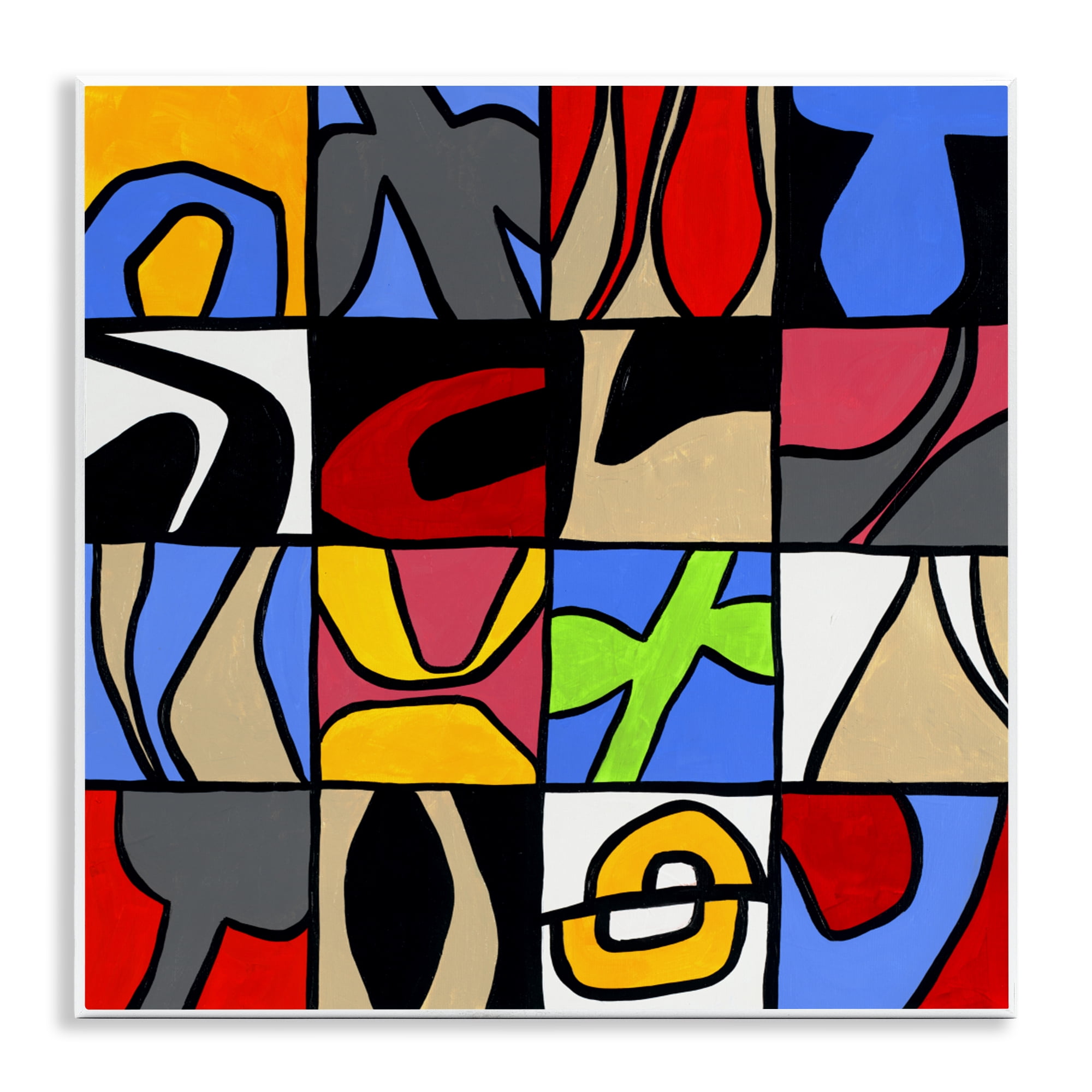 Stupell Industries Alternating Contrast Shapes Abstraction Wall Plaque Art, design by Ruth Fromstein