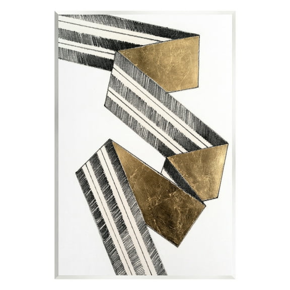 Stupell Industries Alternating Geometric Ribbon Abstract Painting Unframed Art Print Wall Art, 10 x 15