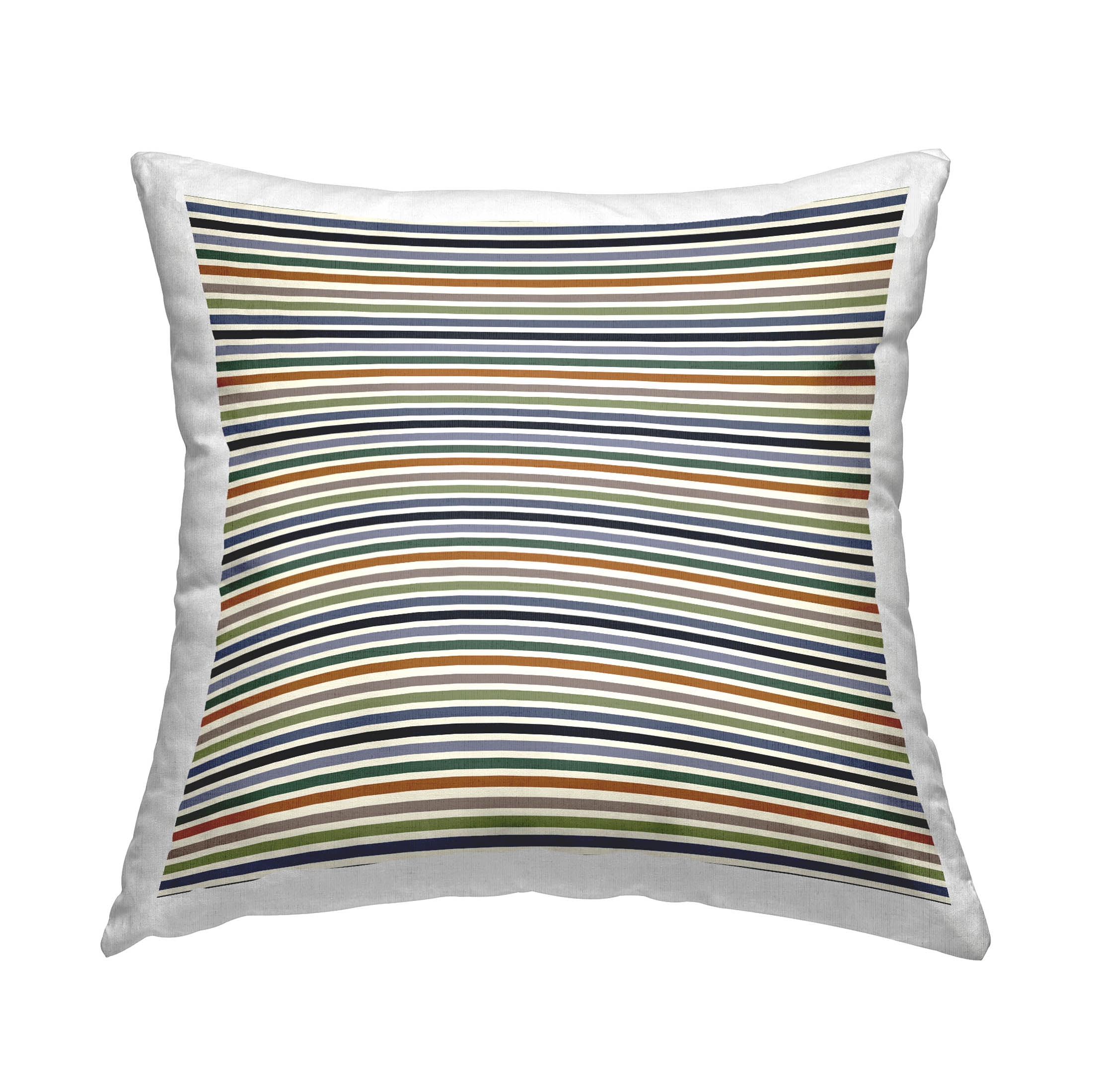 Stupell Industries Alternating Muted Stripes Pattern Printed Throw Pillow Design by Amy Brinkman