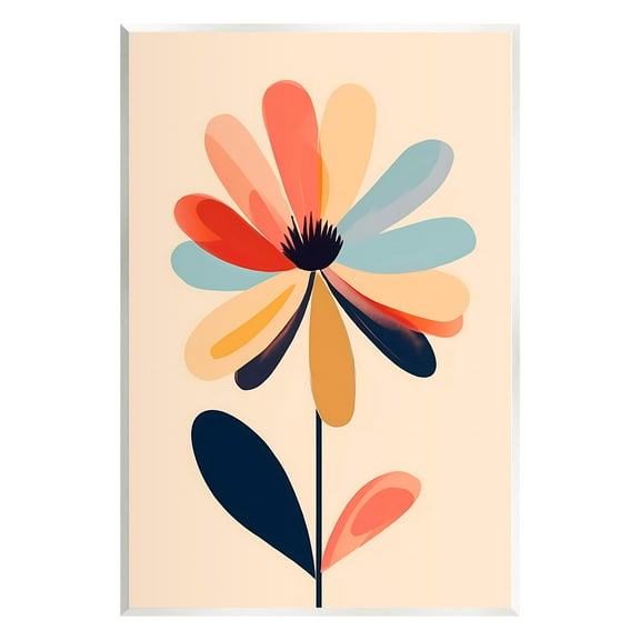 Stupell Industries Alternating Petals Flower Botanical & Floral Painting Unframed Art Print Wall Art, 10 x 15