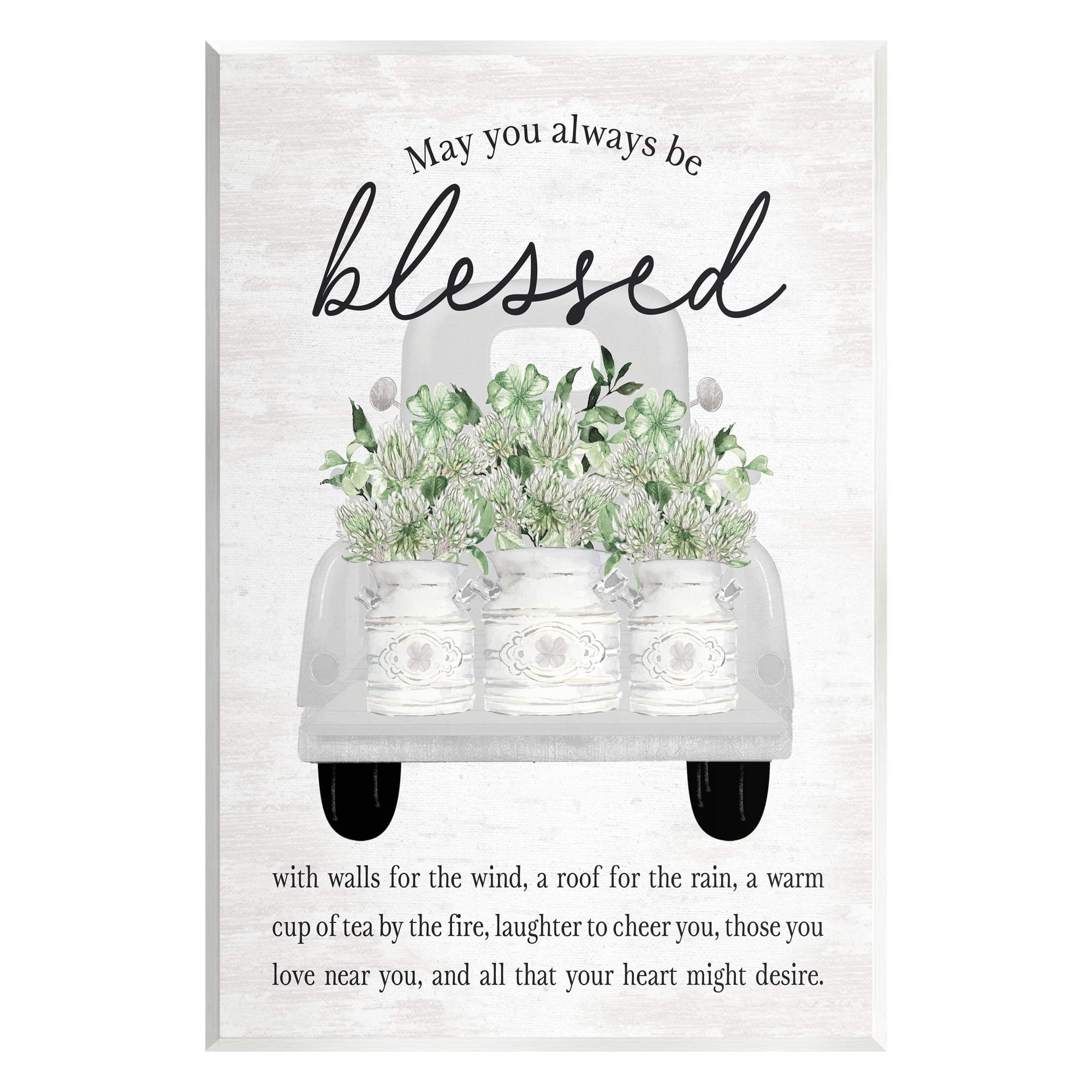 Stupell Industries Always Be Blessed Proverb Transportation Painting Unframed Art Print Wall Art, 13 x 19