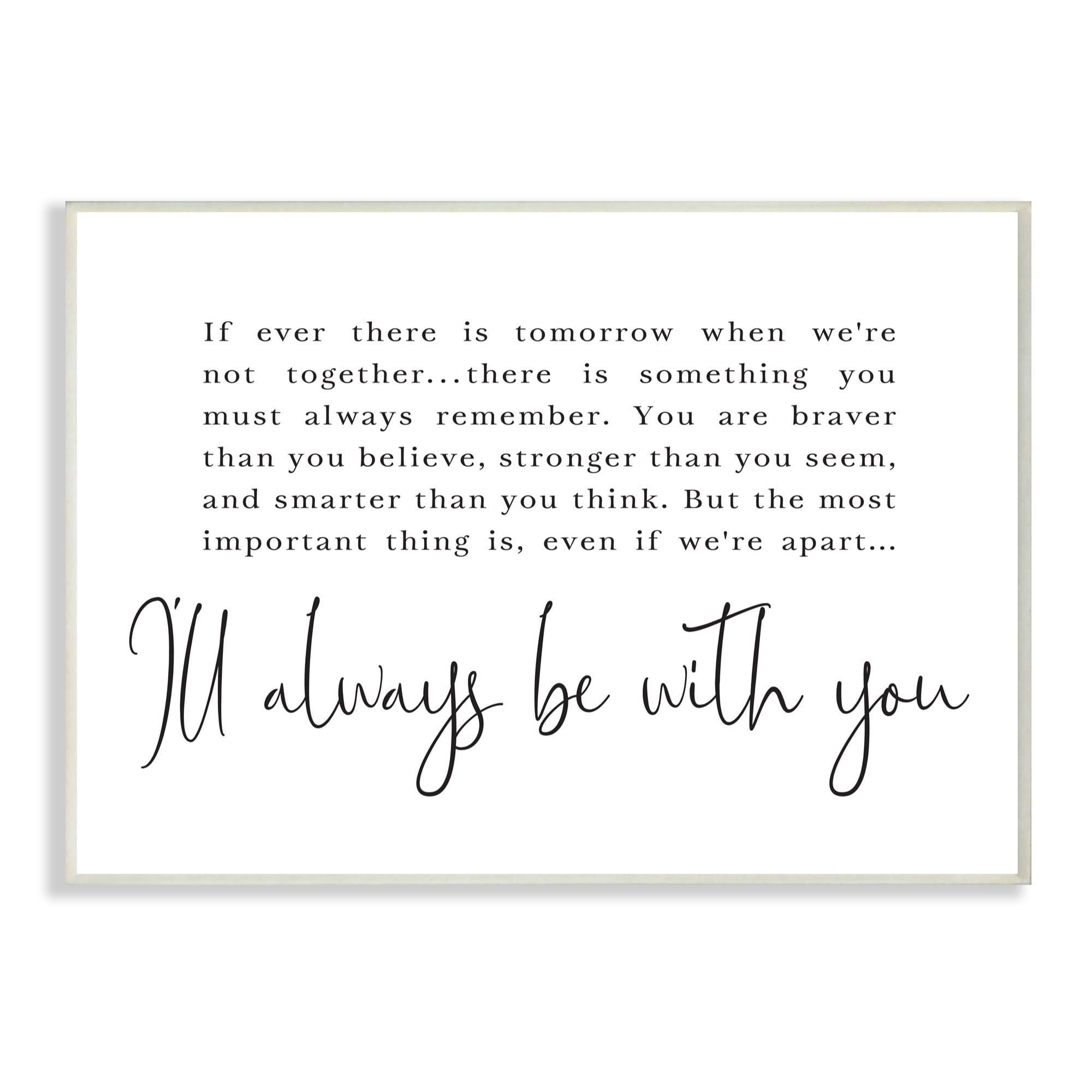 Stupell Industries Always Be With You Family Home Black And White Inspirational Word Design Wall Plaque by Lettered and Lined