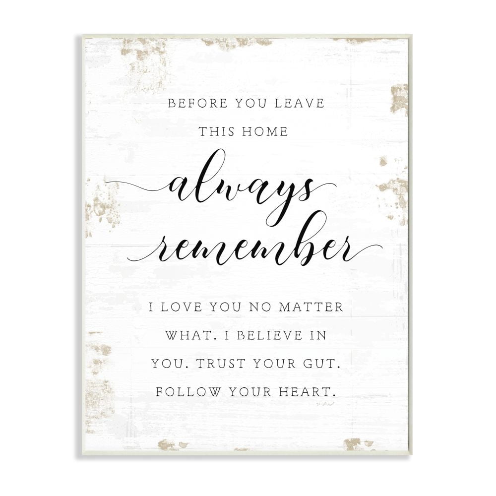 Stupell Industries Always Follow Your Heart Phrase Country Home Charm Designed by Jennifer Pugh