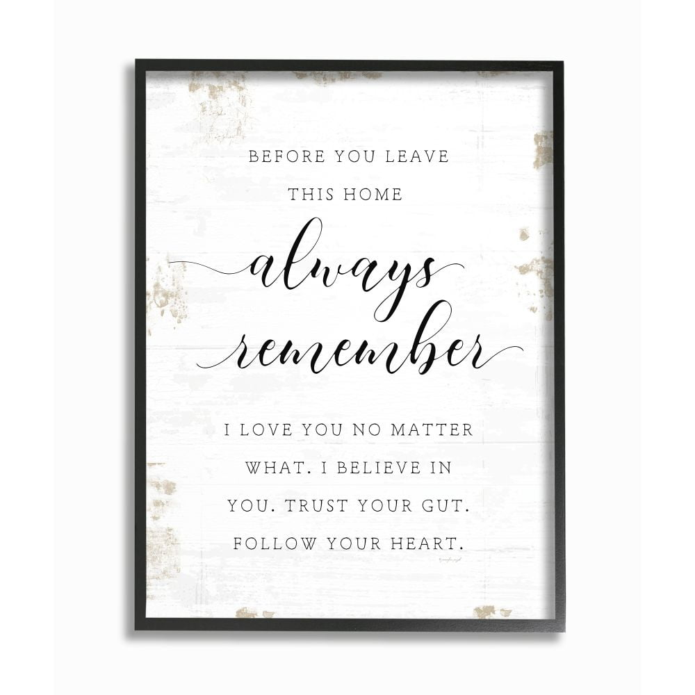 Stupell Industries Always Follow Your Heart Phrase Country Home Charm Designed by Jennifer Pugh