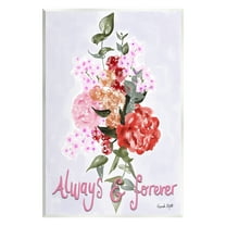 Stupell Industries Always & Forever Flowers Botanical & Floral Painting Unframed Art Print Wall Art, 10 x 15
