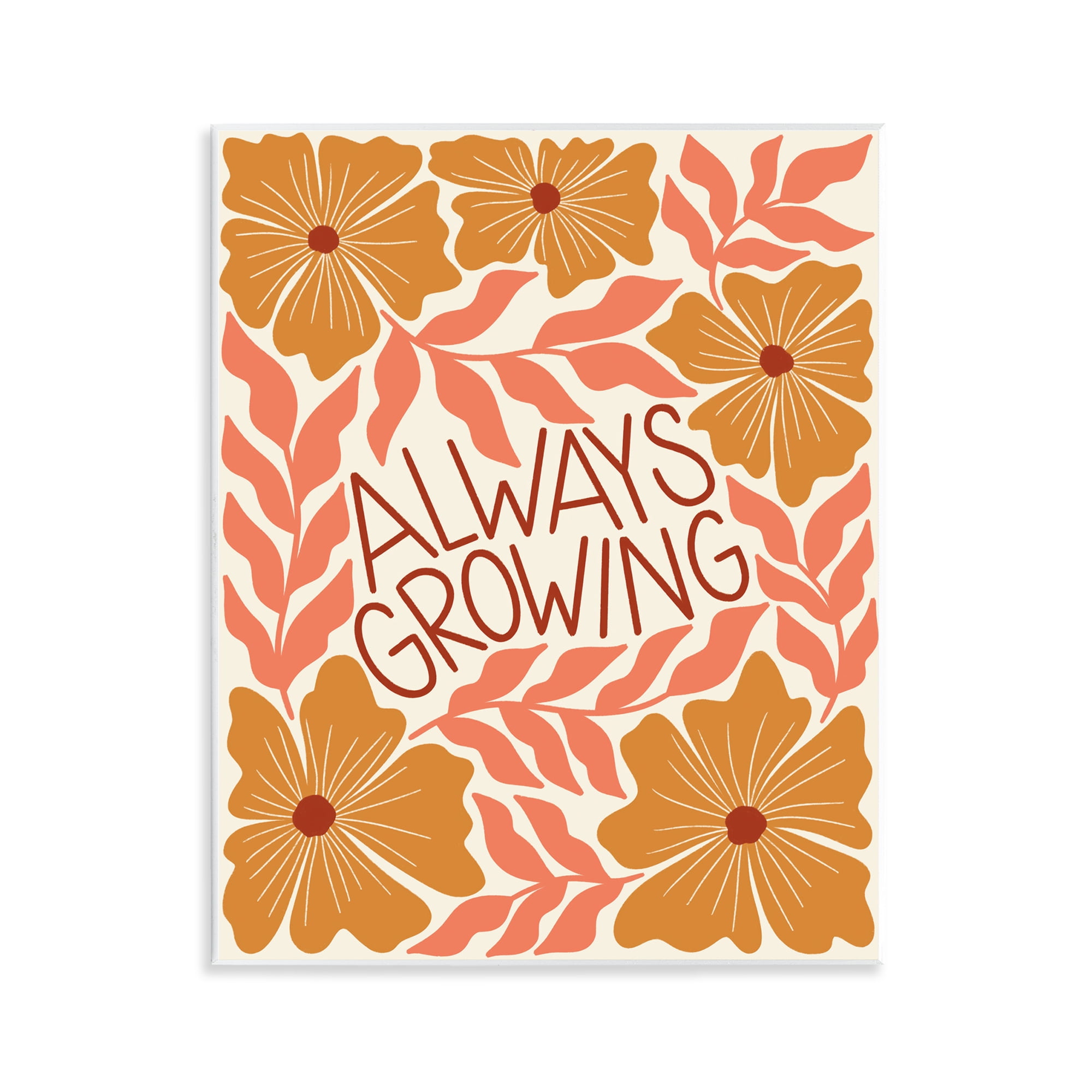 Stupell Industries Always Growing Funky Florals Plants & Flowers Painting Unframed Art Print Wall Art, 11 x 14
