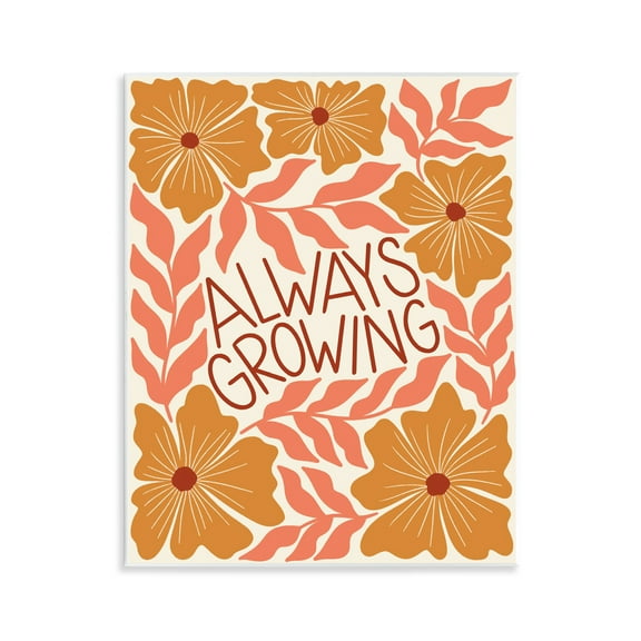 Stupell Industries Always Growing Funky Florals Plants & Flowers Painting Unframed Art Print Wall Art, 11 x 14