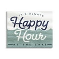 thumbnail image 1 of Stupell Industries Always Happy Hour Vintage Lake House Wave Signage Canvas Wall Art, 30 x 24, Design by Lil' Rue, 1 of 5