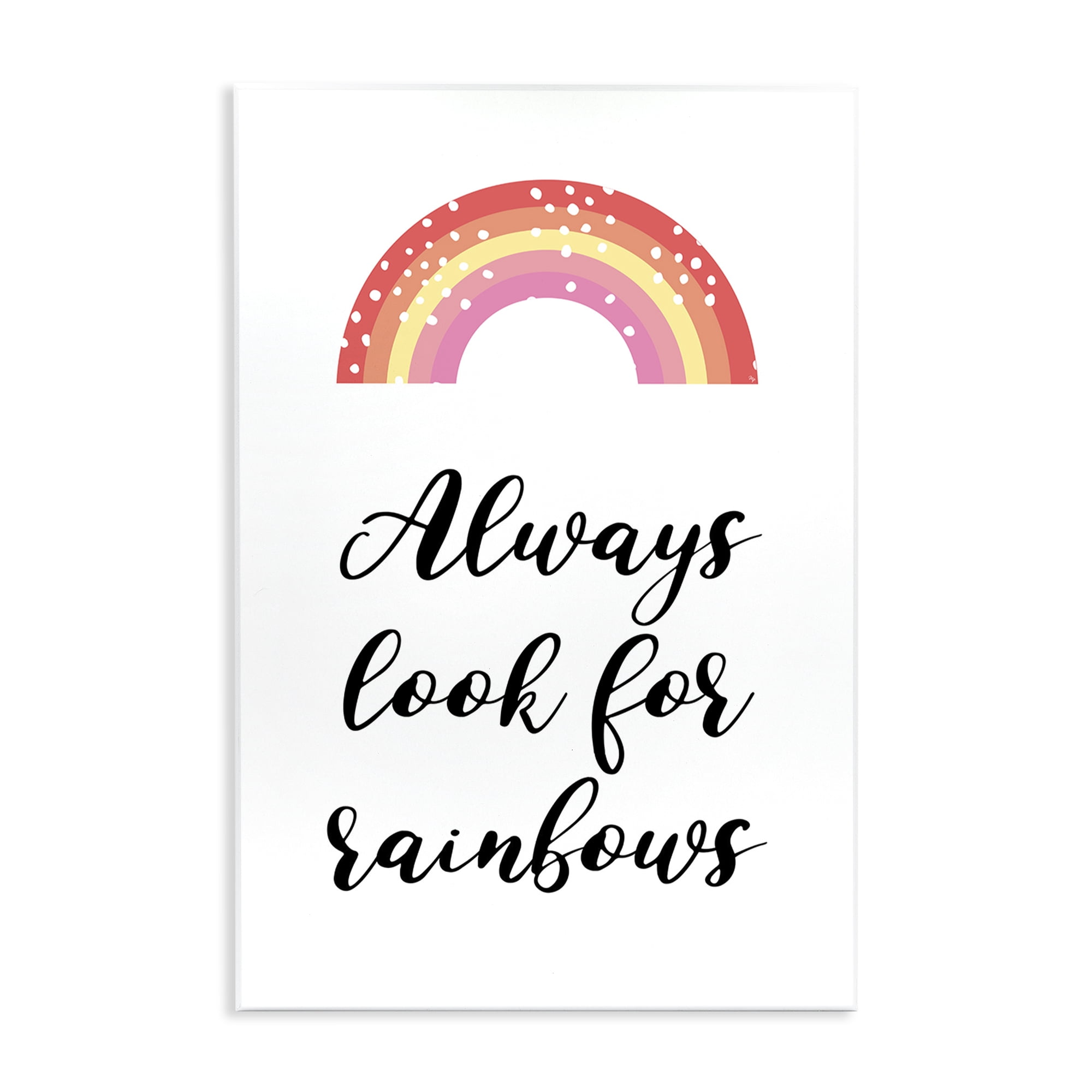 Stupell Industries Always Look For Rainbows Wall Plaque Art, design by Martina Pavlova
