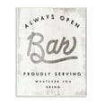 thumbnail image 1 of Stupell Industries Always Open BYOB Bar Sign Funny Drinking Phrase Wall Plaque, 13 x 19, Design by Daphne Polselli, 1 of 6