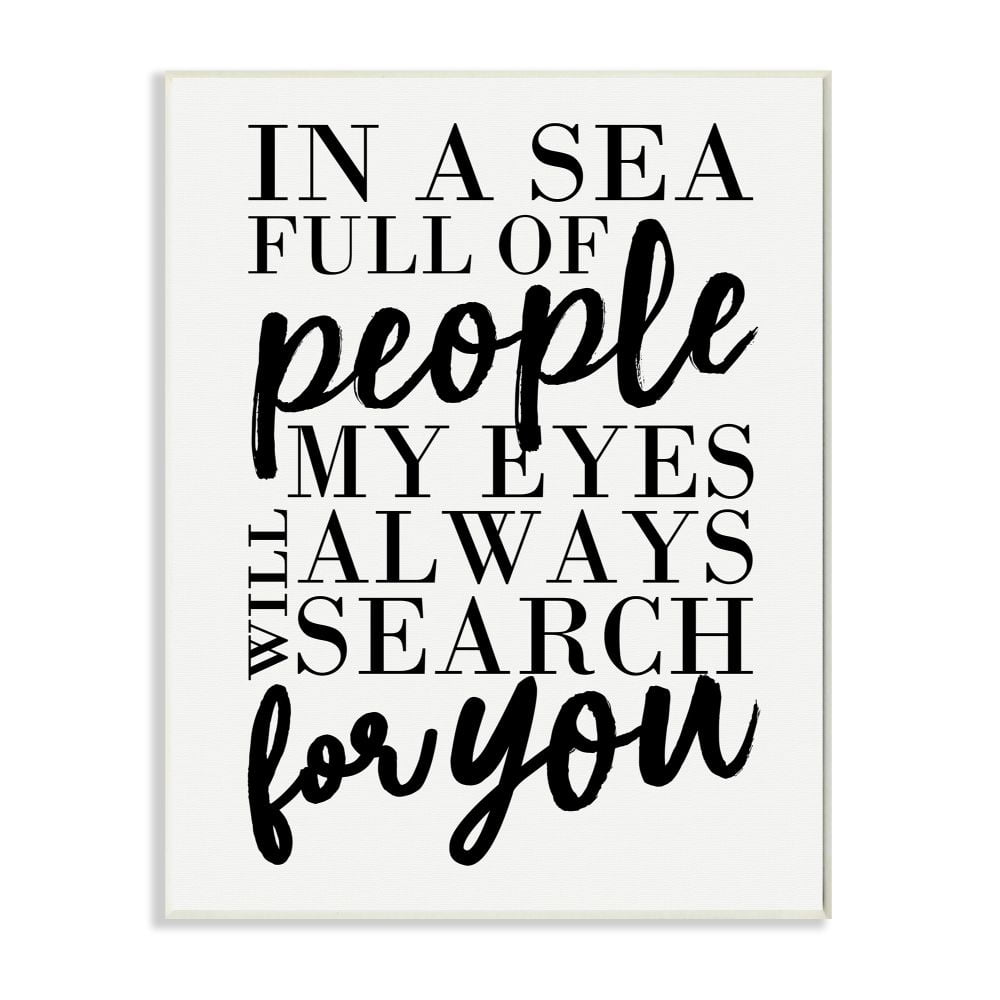 Stupell Industries Always Search For You Romantic Family Word Design Wall Plaque by Erica Billups