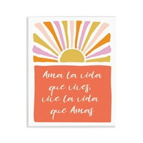 Stupell Industries Ama la Vida que Vives Inspirational Quotes & Sayings Painting Unframed Art Print Wall Art, 11 x 14