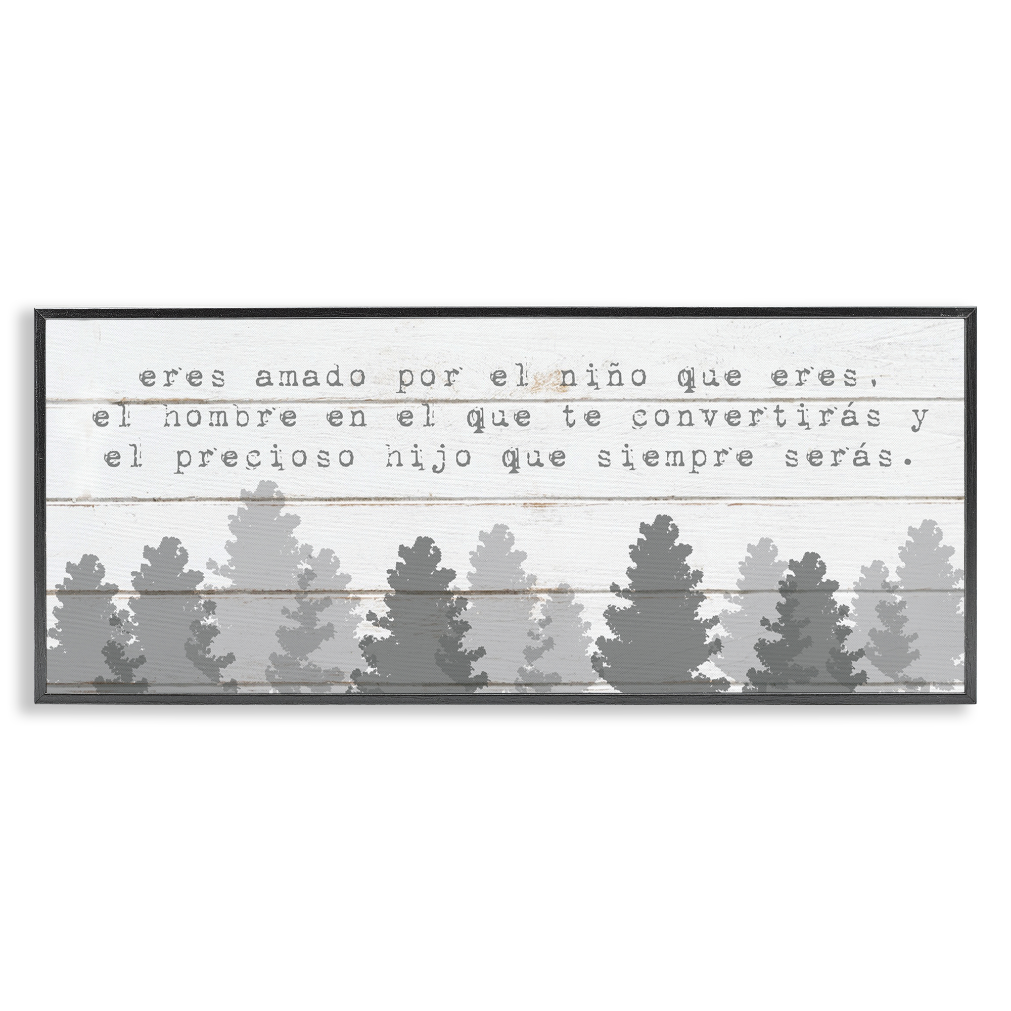 Stupell Industries Amado Niño, Futuro Hombre Inspirational Quotes & Sayings Painting Black Framed Art Print Wall Art, 30 x 13