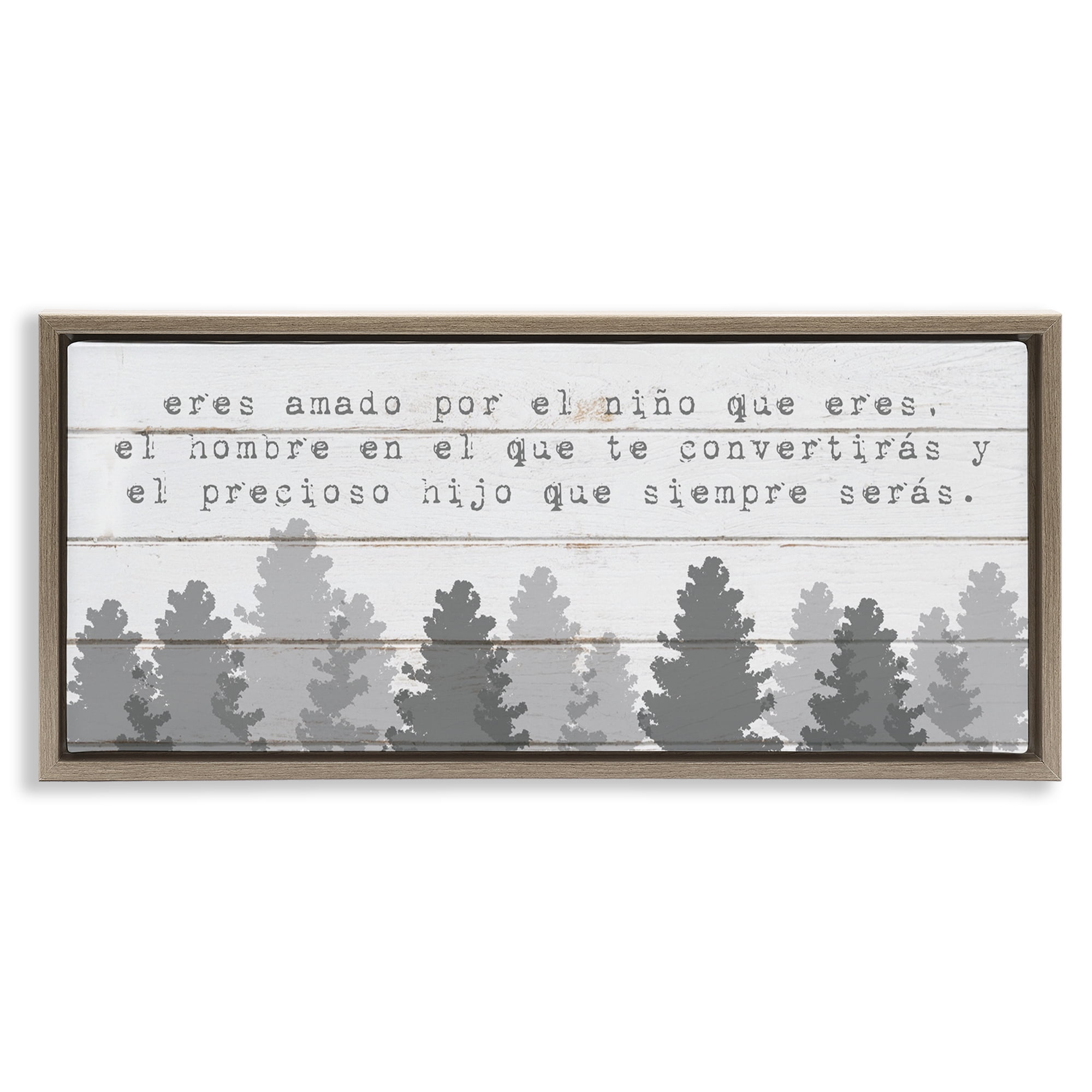 Stupell Industries Amado Niño, Futuro Hombre Inspirational Quotes & Sayings Painting Brown Floater Framed Art Print Wall Art, 31 x 14